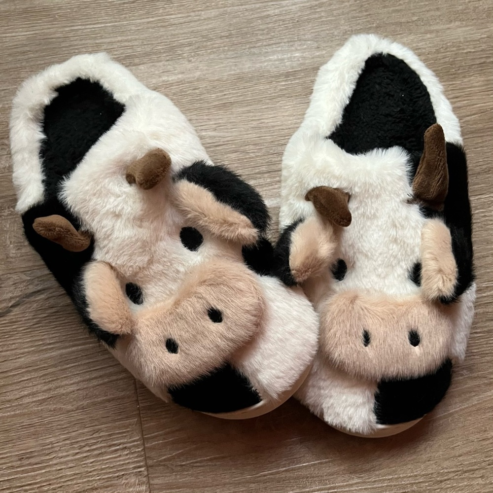 cute cow slippers